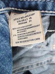 MISS ME (CAPRI) JEANS TAG SIZE 29 MEASURED 31X23 ½ MM#352