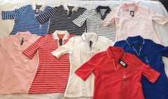 Tommy Hilfiger Womens Polo Shirt Open V-neck Tory Knit Half Sleeve Top NWTs