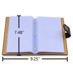 Leather 240/300 Slots Business/ID/Credit Card Holder Organizer, Magnetic Closure