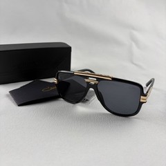 Cazal Black Gold Sunglasses Iconic Frame Classic Black Lens Included Box