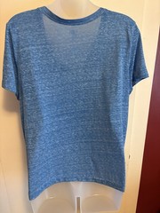 SO Sporty Tee Blue Juniors Sz Large Short Sleeve TShirt Stretchy Semi-sheer