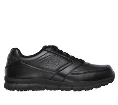 SALE NOW Skechers Men’s Work Slip-Resistant Relaxed Fit: Nampa in BLACK – NWB