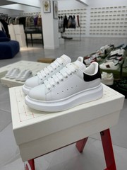 Alexander McQueen Oversized Sneaker White Black Heel Gold Logo Men