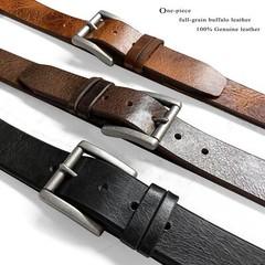 Classic Casual Full Leather Belt Vintage 100% Genuine Leather Belt 1-1/2″ wide