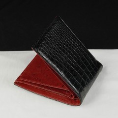 Luxury Crocodile Ostrich Leather Bifold Wallet For Men Real Exotic Skin NEW