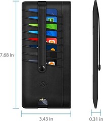 RFID Blocking Slim Credit Card Wallet Holder Change Pouch with Zipper Pocket