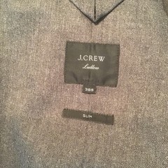 J.Crew Ludlow Slim Suit 38S 30×30 Gray Moon British Wool Cotton Blazer Pants