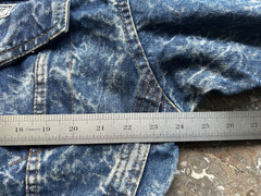 Vtg Acid Wash Denim Jean Jacket Men’s Large 90s Grunge Oversized Hip Hop Coat