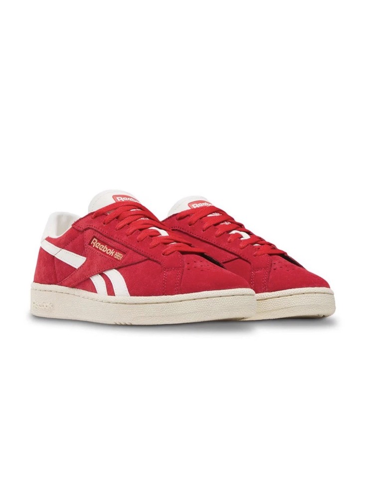 Reebok Unisex Club C Grounds UK Vector Red/White/Chalk Sneakers – Size 6M/7.5 W