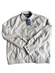 NWT Polo Ralph Lauren Men’s Bi-Swing Windbreaker Jacket Khaki Beige Size Small