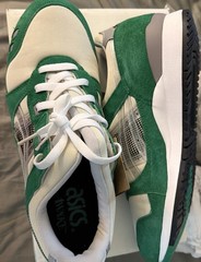 Mens ASICS GEL-LYTE III OG Green/White Men’s Low Top Lace-Up Sneaker w/ Box