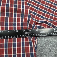 Hunt Club Men’s Button Down Shirt Wrinkle Free Red-Blue Check Size Medium M