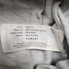 Varley Womens XS Slim Cuff Pant 25 DoubleSoft Light Gray Joggers Loungewear
