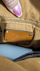 Patricia Nash Zeva Leather Crossbody Wallet Cognac Caramel Hard Case Saddle Bag
