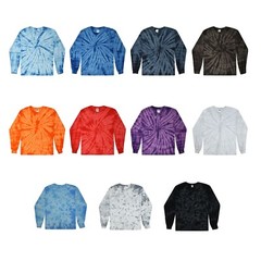 Long Sleeve Crystal & Plain Colors T-Shirts Adults Size Cotton Colortone