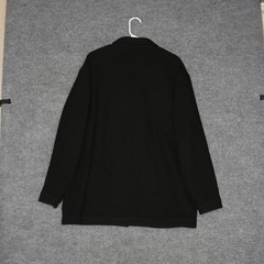 Claiborne Black Wool Blend Button Up Shirt Jacket Men Size M