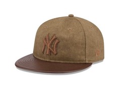 NEW ERA RC 59FIFTY Utility Linen New York Yankees Synthetic Leather Visor