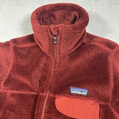 Patagonia Womens Re-Tool Full Zip Fleece Jacket Burgundy Red XS Teddy Gorpcore