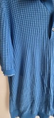 Brioni Men’s Blue Knit Polo Shirt Size 54 Made in Italy Luxury Designer