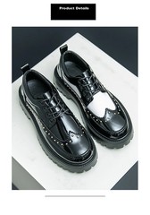 Thick Sole Formal Wedding Dress Shoes Fashion Durable Business Oxfords
