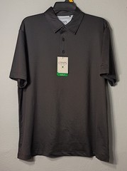 Chaps Golf Polo Shirt Men’s Large Black Onyx Dri Wear Breathable Stretch Light