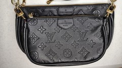 Louis Vuitton Multi Pochette Shoulder Bag Black Leather