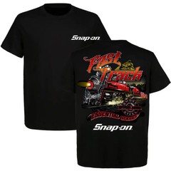 Snap-On Fast Track T-Shirt, Racing Graphic Mechanic Logo Design, Gift for Car En