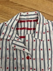 Women’s Patriotic Sleeveless Button Front Top No Size 4th of July Red White Blue