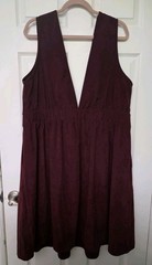 BloomChic Corduroy Stretchy Waist V-Neck Mini Dress Pockets 14-16/1X 18-20/2X