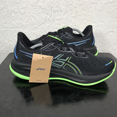 Asics Gel-Cumulus 26 Mens Size 12.5 Black Green Running Shoes 1011B792