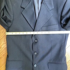 BIELLA MARCO BIELLA, BLACK 100% WOOL THREE BUTTON LINED BLAZER, SIZE 36S