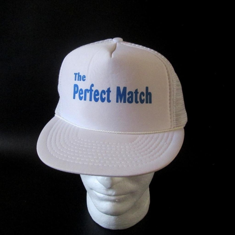 Vintage The Perfect Match Men Trucker Hat Headmost Philippines Mesh Snapback