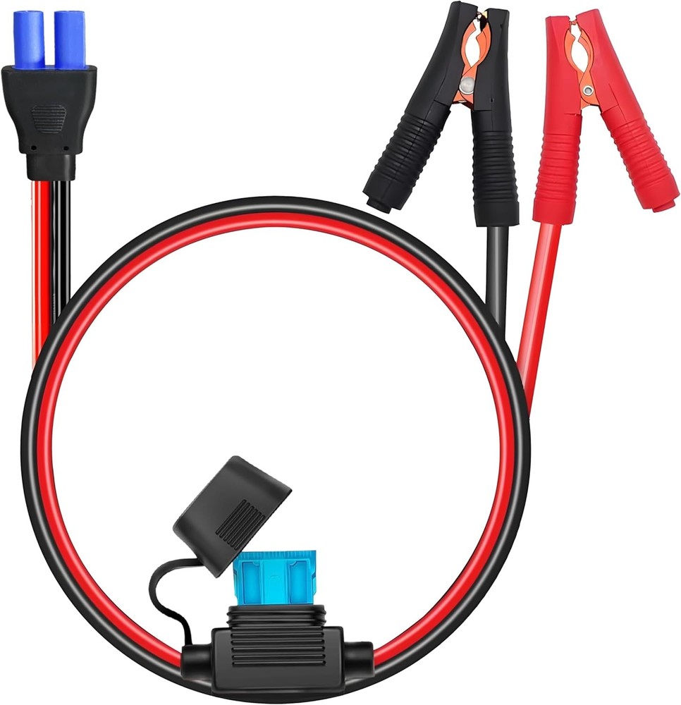 10AWG Jump Starter Cable with Battery Clamps, 12V Alligator Clips to EC5 Connect
