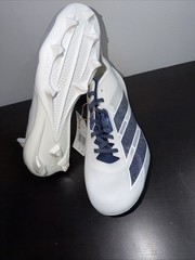 NWT adidas Adizero Electric Mens Football Cleats White Navy Blue IE6290 Sz 9
