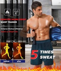 Men Sauna Sweat Waist Trainer Body Shaper Tummy Fat Burner fajas para hombre Gym