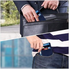 Men RFID Blocking Slim Wallet Credit Card ID Holder Thin Minimalist Key Ring