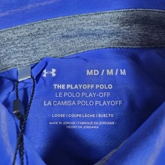 Under Armour Playoff Polo Mens Medium Blue Striped Golf Shirt NWT
