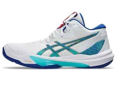 ASICS SKY ELITE FF MT 3 1051A094 960 White Asics Blue Volleyball Shoes