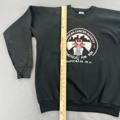 Vintage American Cancer Society Sweatshirt Mens XL Buffalo NY Motorcycle 90s