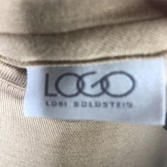 LOGO by Lori Goldstein Shirt Womens 2X Gray Tan 2 Piece Lagenook Minimalist