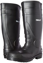 31151 Rubber Fishing Hunting Waterproof PVC Work Mud MENS BLACK BOOTS Plain Toe