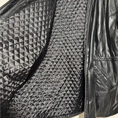 Wilson’s Leather Black Quilted Anorak Utility Cargo Jacket Coat Hooded Mens L