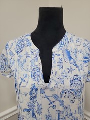Lilly Pulitzer Natalie Tunic Dress Cover Up Medium Resort White Button Front