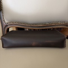 Saddleback Leather Co. – Large Pouch In (DCB) Dark Coffee Brown w/strap