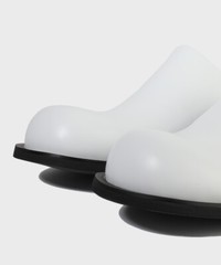 Firenze Atelier Men’s White Cow Leather Mules & Slip-on Clogs Leather Slippers