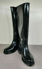 Melissa Fullness Rain Boot, Black Gloss, Like Hunter, Womens Various Sizes