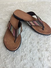 b.o.c. Born Concept Zeva Striped Thong Sandals Women’s 8 Flip Flops Western Boho