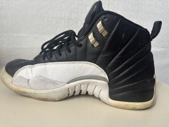 RIGHT SHOE Air Jordan Retro XII 12 Playoffs Men Size 9.5 Black White ct8013-006