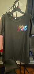 Black Jesus Graphic Print T-Shirt “The Way The Truth The Life” Crew Neck XL