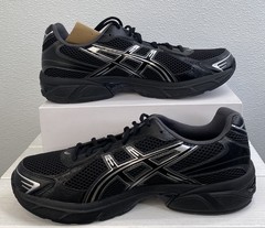 Asics Gel-1130 Men’s Size 11 Black/Pure Silver Mesh Everyday Running Sneakers